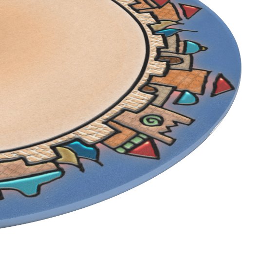 Jerusalem bij last Judaica Glass Serving en Snijplank (Hoek)