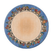 Jerusalem bij last Judaica Glass Serving en Snijplank (Voorkant)