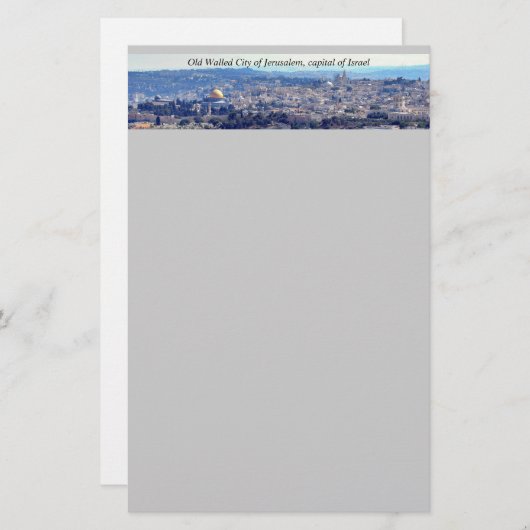 Jerusalem briefpapier (Voorkant / Achterkant)