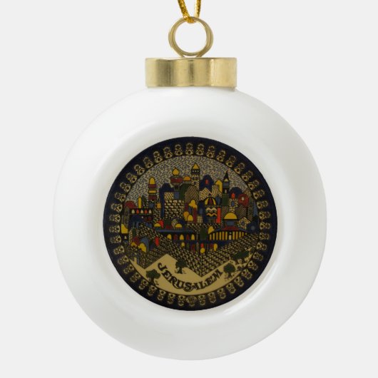 Jerusalem Ceramic Keramische Bal Ornament (Voorkant)