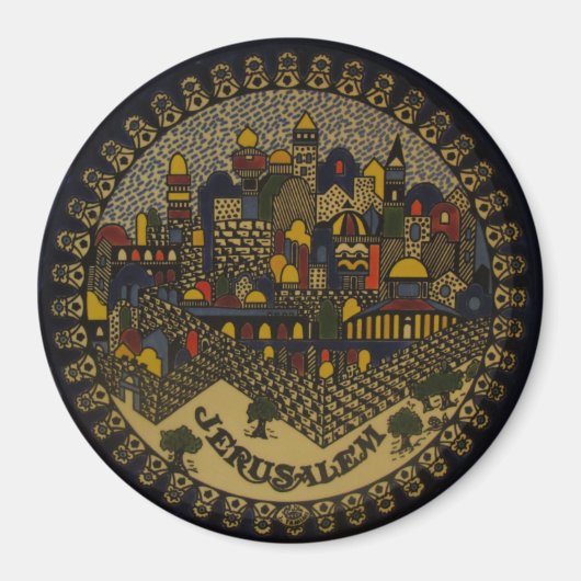 Jerusalem Ceramic Magneet (Voorkant)