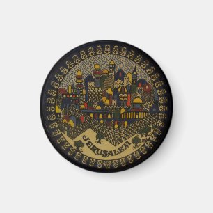 Jerusalem Ceramic Magnet