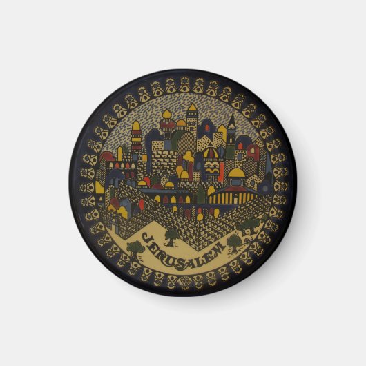 Jerusalem Ceramic Magnet (Voorkant)
