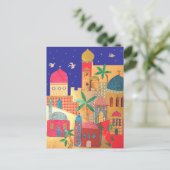 Jerusalem City Colorful Art Briefkaart (Staand voorkant)