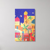 Jerusalem City Colorful Art Canvas Afdruk (Voorkant)