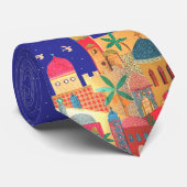 Jerusalem City Colorful Art Stropdas (Opgerold)