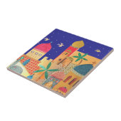 Jerusalem City Colorful Art Tegeltje (Zijkant)