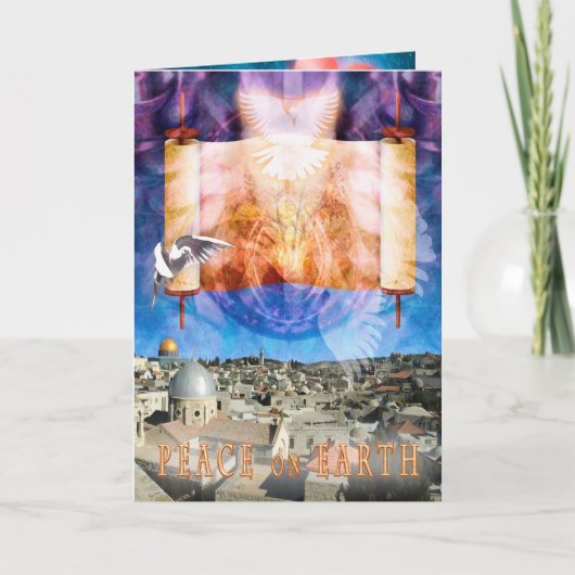 Jerusalem City PEACE op AARDE-kaart Kaart (Voorkant)