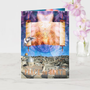 Jerusalem City PEACE op AARDE-kaart Kaart