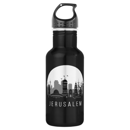 Jerusalem City Skyline Waterfles (Voorkant)