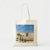 Jerusalem City Walls uitzicht canvas tas (Voorkant)