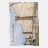Jerusalem City Walls uitzicht theedoek (Verticaal)