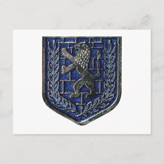 Jerusalem Crest Blue Briefkaart (Voorkant)