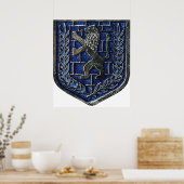 Jerusalem Crest Blue Poster (Keuken)