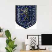 Jerusalem Crest Blue Poster (Thuiskantoor)