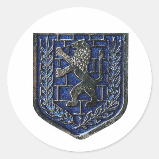 Jerusalem Crest Blue Ronde Sticker