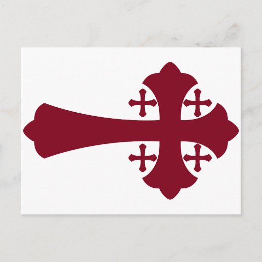 Jerusalem Cross Briefkaart (Voorkant)