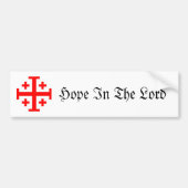 Jerusalem Cross Bumpersticker (Voorkant)