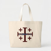 Jerusalem Cross Grote Tote Bag (Voorkant)