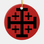 Jerusalem Cross-kerstversiering Keramisch Ornament (Voorkant)