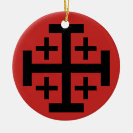 Jerusalem Cross-kerstversiering Keramisch Ornament