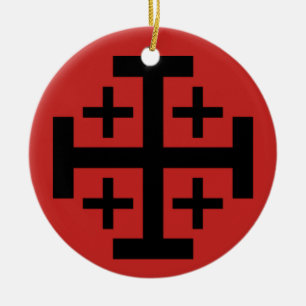 Jerusalem Cross-kerstversiering Keramisch Ornament