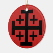 Jerusalem Cross-kerstversiering Keramisch Ornament (Links)