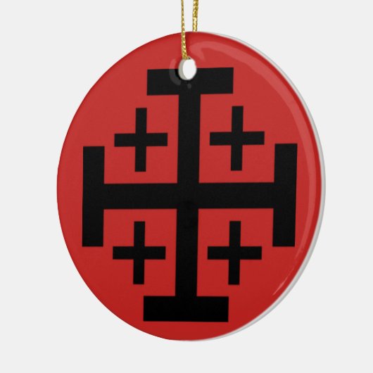 Jerusalem Cross-kerstversiering Keramisch Ornament (Links)