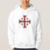 Jerusalem cross-Papal Crusader Hoodie (Voorkant)