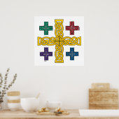 Jerusalem Cross print (Keuken)