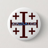 Jerusalem Cross Ronde Button 5,7 Cm (Voorkant)