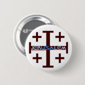 Jerusalem Cross Ronde Button 5,7 Cm (Voorkant /achterkant)