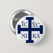 Jerusalem Cross Ronde Button 5,7 Cm (Voorkant /achterkant)