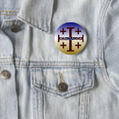 Jerusalem Cross Ronde Button 5,7 Cm (In situ)