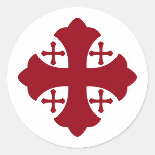 Jerusalem Cross Ronde Sticker