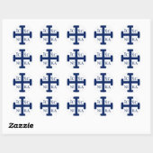 Jerusalem Cross Ronde Sticker (Vel)