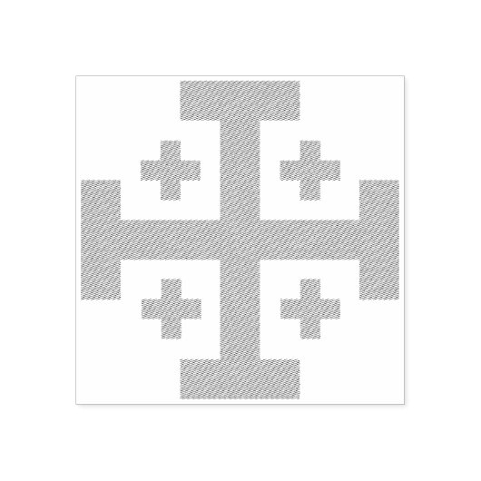 Jerusalem Cross Rubberstempel (Afrduk)