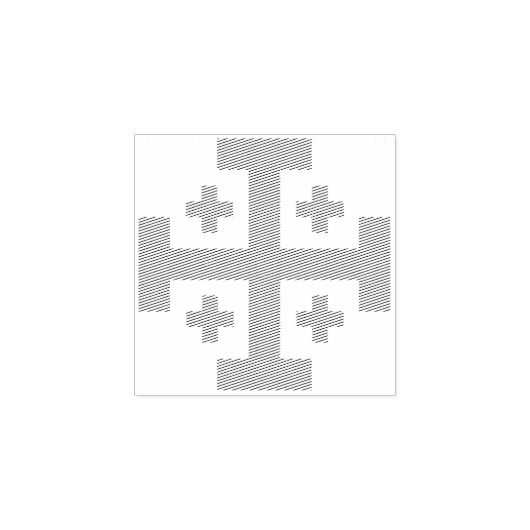 Jerusalem Cross Rubberstempel (Afrduk)