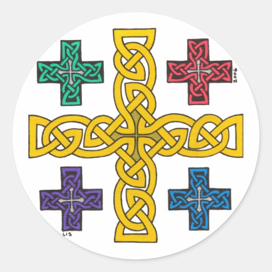 Jerusalem Cross stickers (Voorkant)
