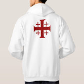 Jerusalem Cross, verhit Hoodie (Achterkant)