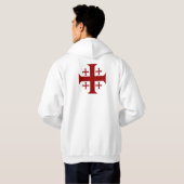 Jerusalem Cross, verhit Hoodie (Achterkant volledig)
