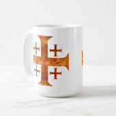 Jerusalem Cross, verhit Koffiemok (Voorkant links)