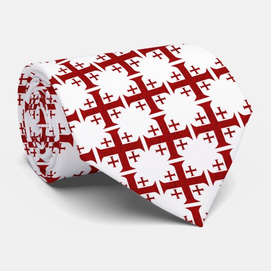 Jerusalem Cross, verhit Stropdas (Opgerold)