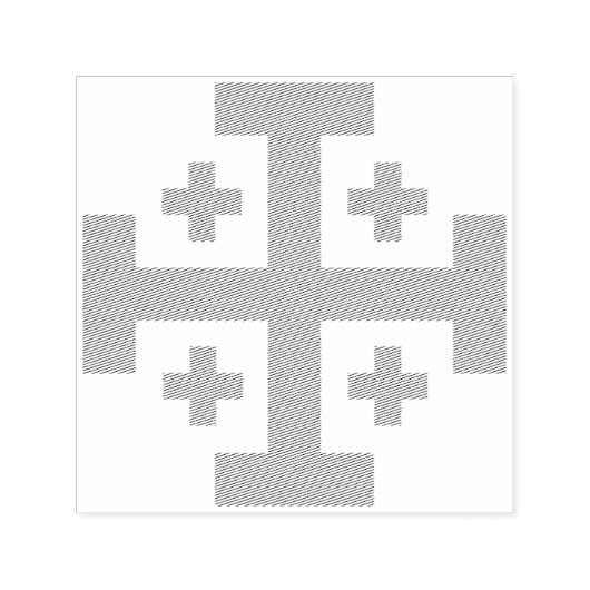 Jerusalem Cross Zelfinktende Stempel (Design)