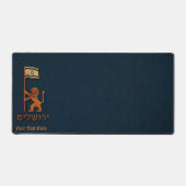 Jerusalem-dag-leeuw met vlag bureaumat (Voorkant)