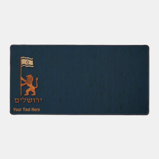 Jerusalem-dag-leeuw met vlag bureaumat (Voorkant)