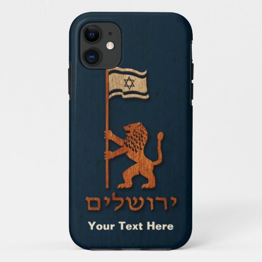 Jerusalem-dag-leeuw met vlag Case-Mate iPhone case (Achterkant)