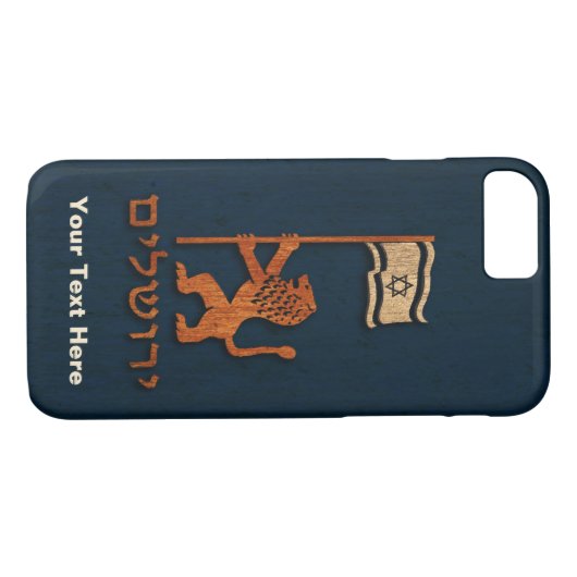 Jerusalem-dag-leeuw met vlag Case-Mate iPhone case (Achterkant (Horizontaal))