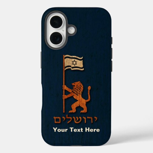 Jerusalem-dag-leeuw met vlag Case-Mate iPhone case (Achterkant)