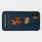 Jerusalem-dag-leeuw met vlag Case-Mate iPhone case (Achterkant (horizontaal))
